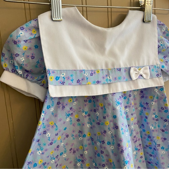 Vintage 100% Cotton Cherokee Baby Floral Bibbed Dress Baby Size 18 months - Picture 2 of 6